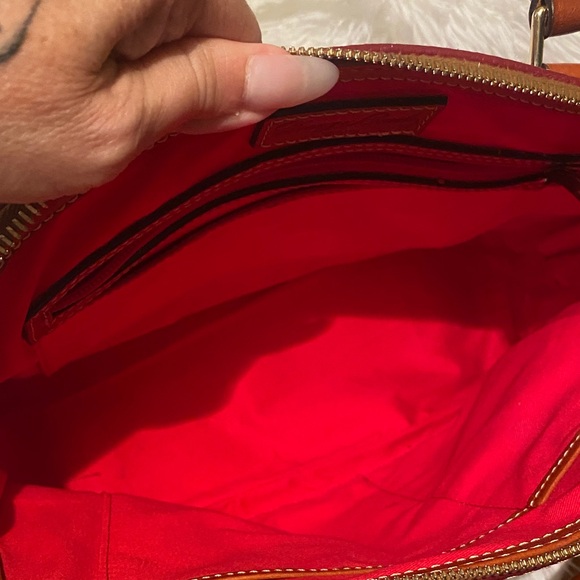 Dooney & Bourke Burgundy and Brownish Satchel - Picture 3 of 9